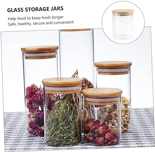 2 Set Sealed Glass Jar Storage Food Canisters for Tea Cereals