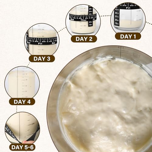2-Pack Sourdough Glass Jars with Essential Tools for Perfect Bread Baking