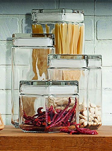Anchor Hocking 1-Quart Stackable Jars Set of 4