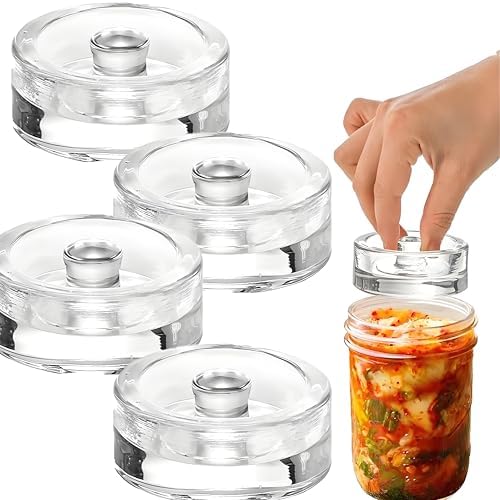 Perfectly Gribbed Fermenting Weights for Mason Jars