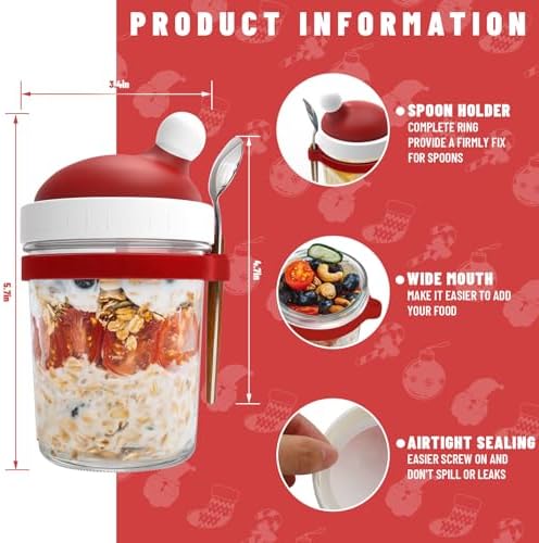 Overnight Oats Mason Jar Set