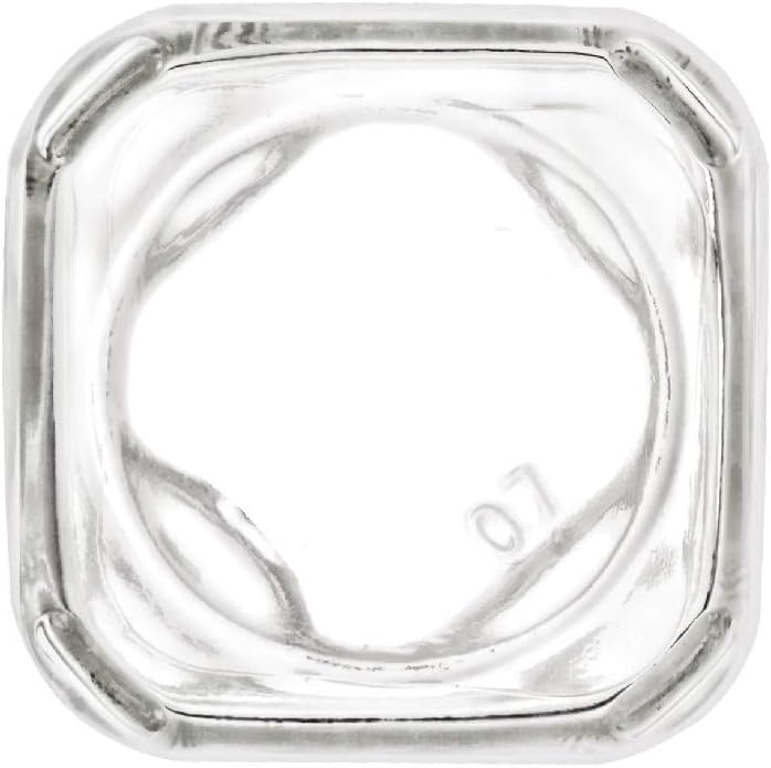 Victorian Square Glass Jars with Plastisol Lids Gold 6 fl oz