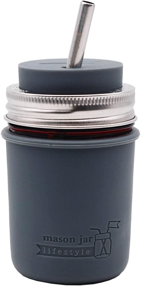 Perfect 5-Pack Silicone Sleeves for Mason Jars by Mason Jar Lifestyle