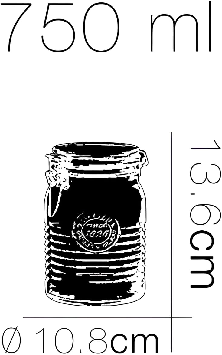 Bormioli Rocco 6-Piece Pasta Jar Set
