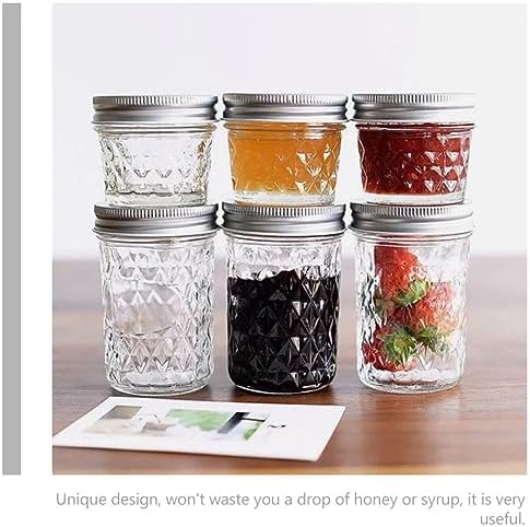 Sturdy 2-Pack Glass Jam Pots for Canning Storage