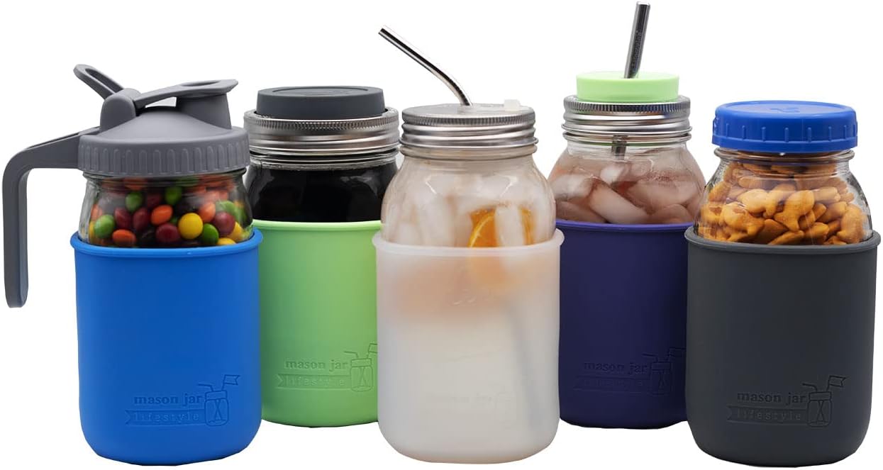 Quart Silicone Sleeves for Mason Jars