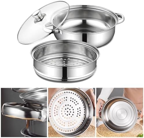 cooker for steam 28cm Steamer pot with glass lid