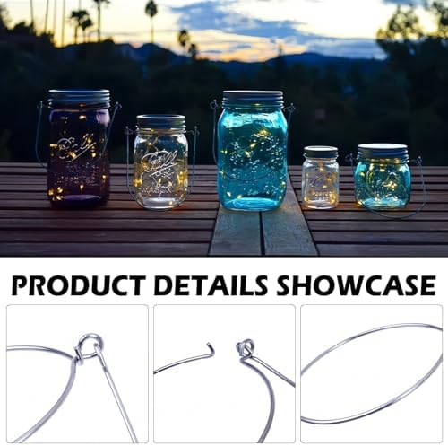Stainless Steel Mason Jar Wire Hangers 10Pcs Perfect Fit for 70mm Jars