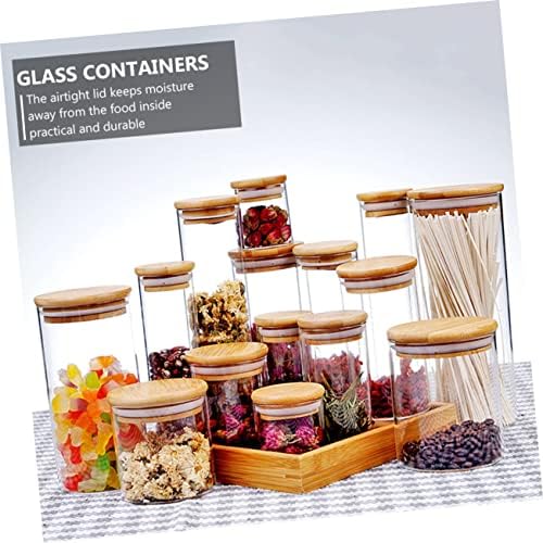 2 Set Sealed Glass Jar Storage Food Canisters for Tea Cereals