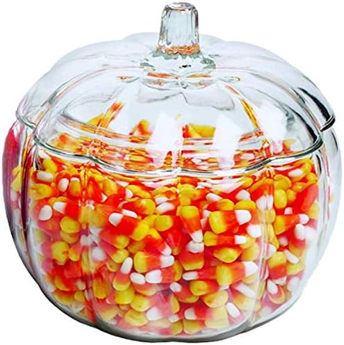 Festive 70-Ounce Pumpkin Jars with Glass Lids for Frames
