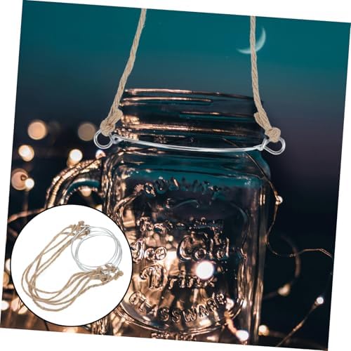 5pk Mason Jar Hangers Iron Hemp Made