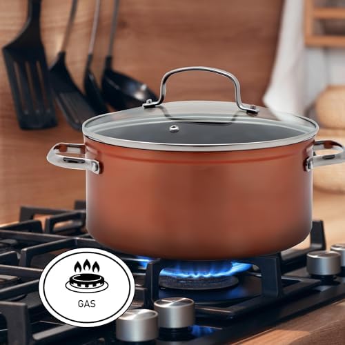 Non-Stick Ceramic Cookware Set with Shatter-Proof Lids