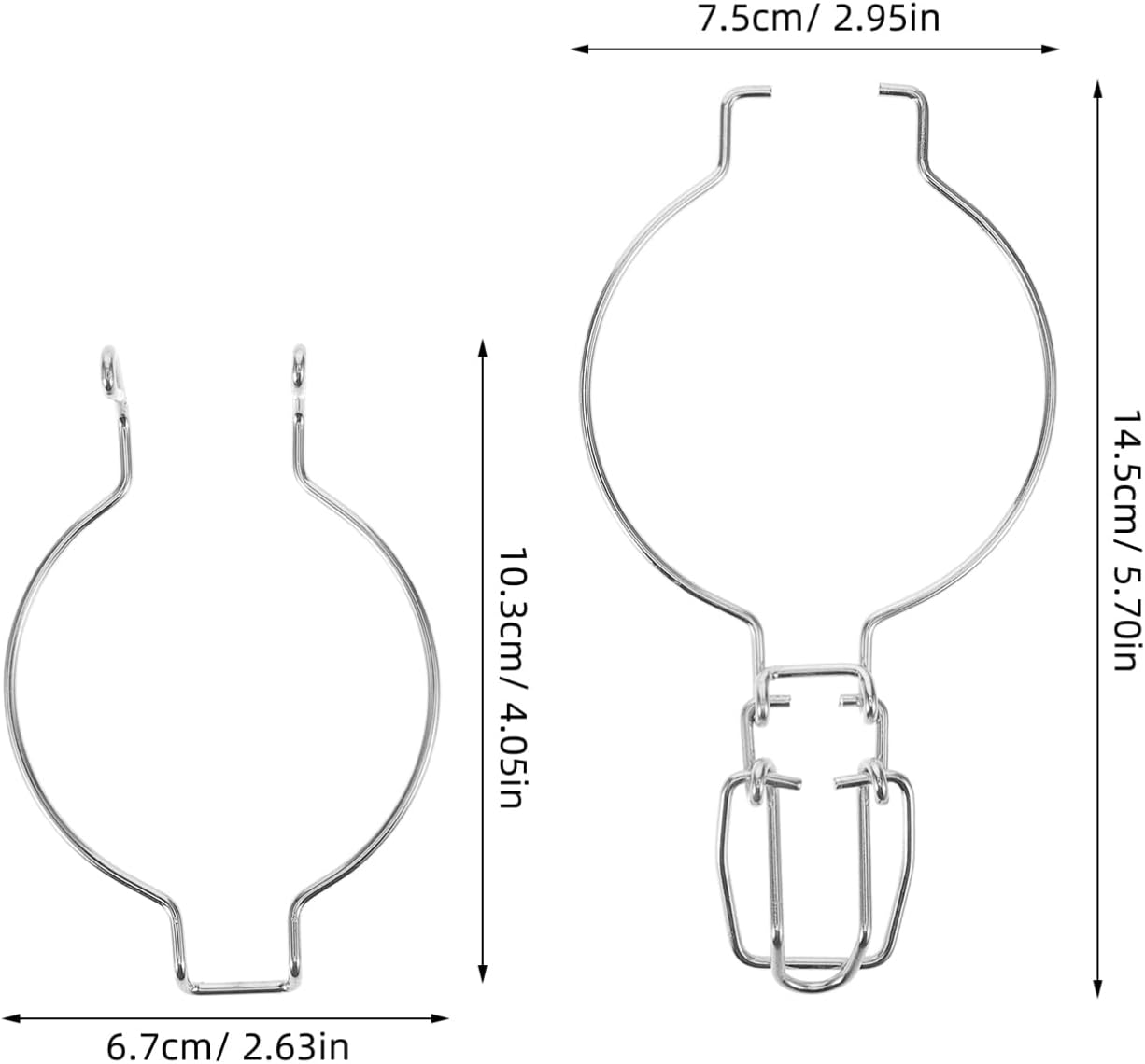 Luxshiny 10pc Metal Wire Hangers for Mason Jars