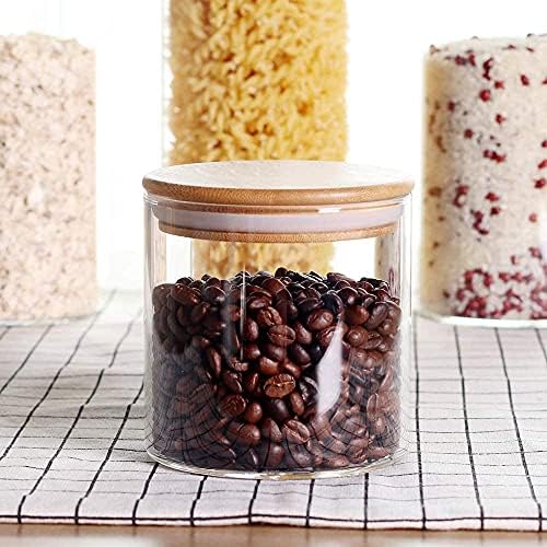 2x Small 100oz Glass Jars 3x Large Kitchen Canisters Bundle 10oz - 26kg