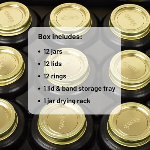 Glass Mason Jars 12-Piece Set