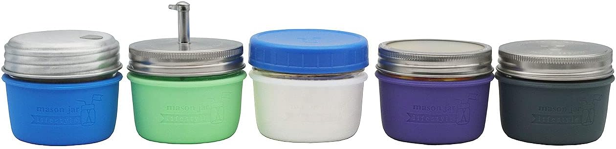 Versatile Silicone Protection for 8oz Mason Jars
