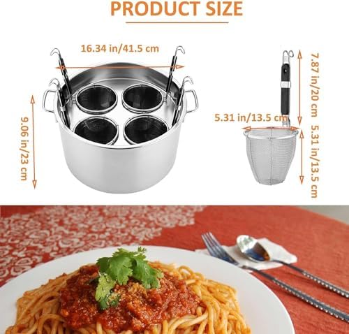 UNbit Pasta Pot with Strainer Basket