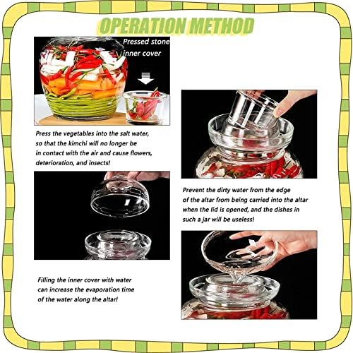 OCAZI Clear Glass Jar 10L Pickling Fermenting Canning Jar