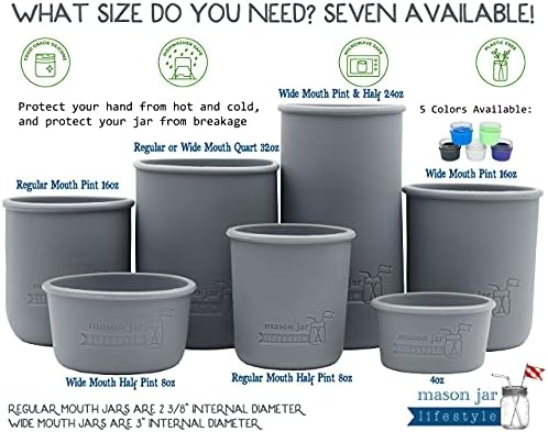 Versatile Silicone Protection for 8oz Mason Jars