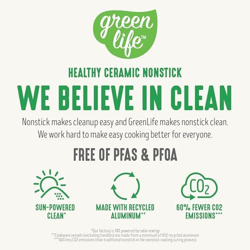 GreenLife Dream 10-Piece Ceramic Cookware Set with Eco-Friendly Features