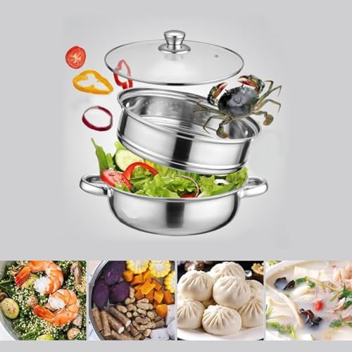 cooker for steam 28cm Steamer pot with glass lid