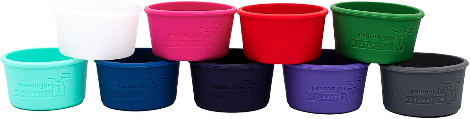 Mason Jar Lifestyle 4oz Silicone Sleeve 2 Pack - Berry Pink