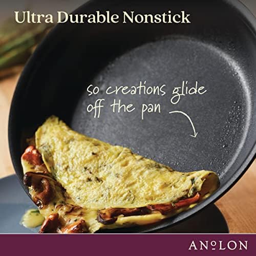 Anolon SmartStack Perfect Pan Stack Nonstick Cookware Set Easy to Store