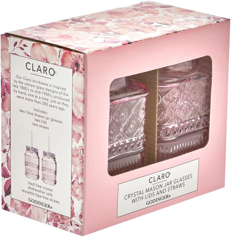 Godinger Mason Jars - Elegance 16oz Set