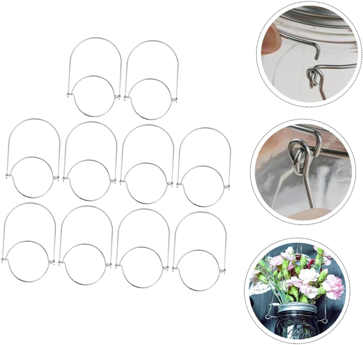 VOSAREA 2 Sets Stainless Steel Jar Hangers