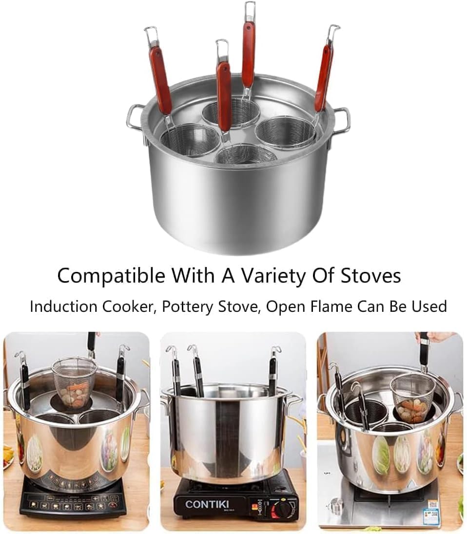 Sturdy Stainless Steel Pasta Pot Insert Set for Professional Use