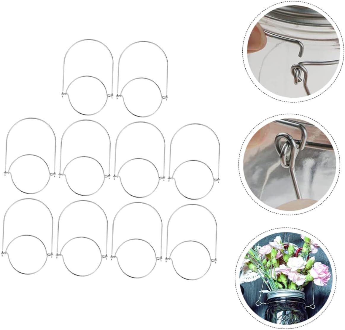 Sturdy Mason Jar Hook Hangers for 20 Pint Jars