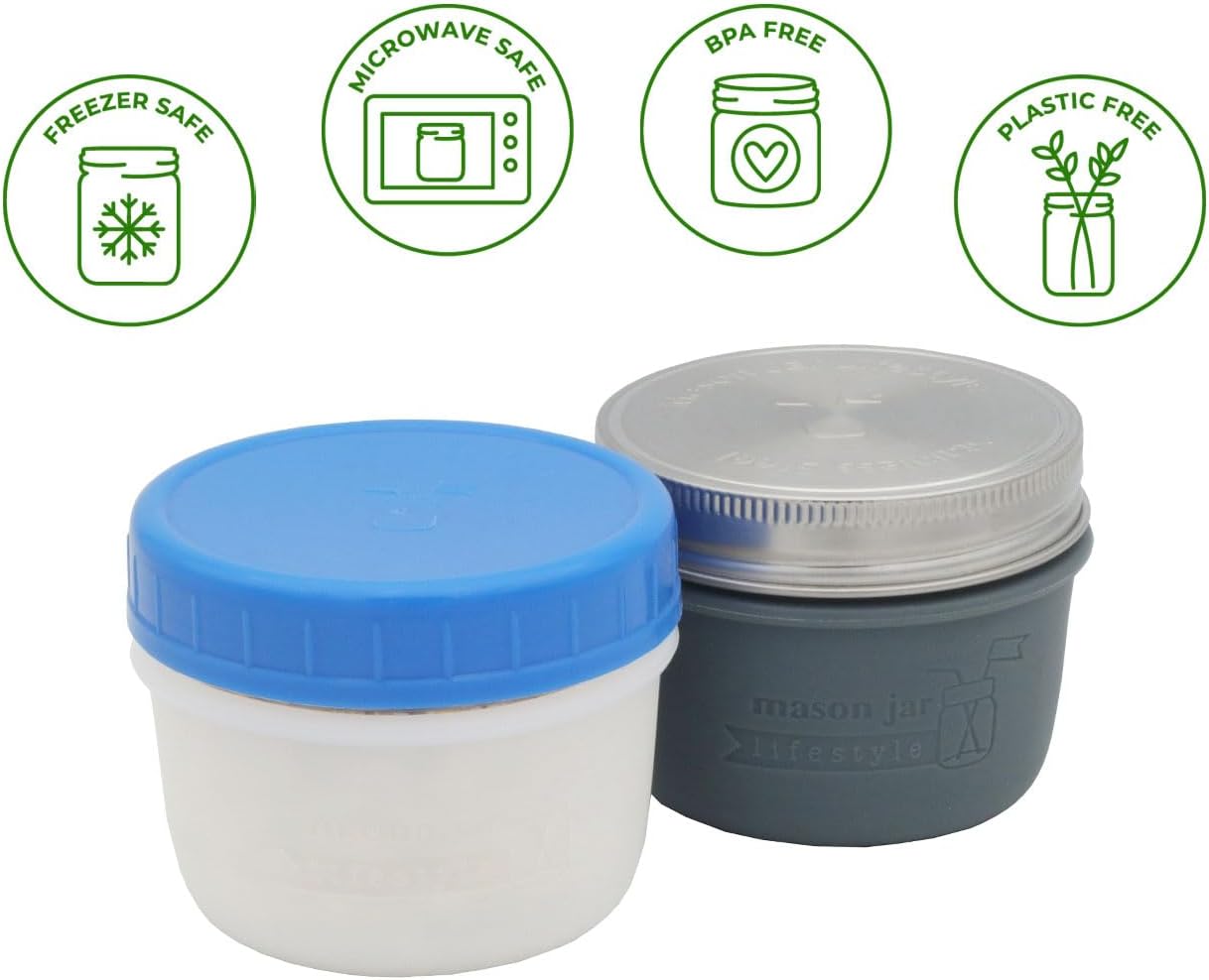 Versatile Silicone Protection for 8oz Mason Jars