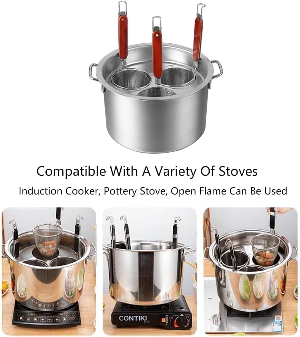 Sturdy Stainless Steel Pasta Pot Insert Set for Professional Use