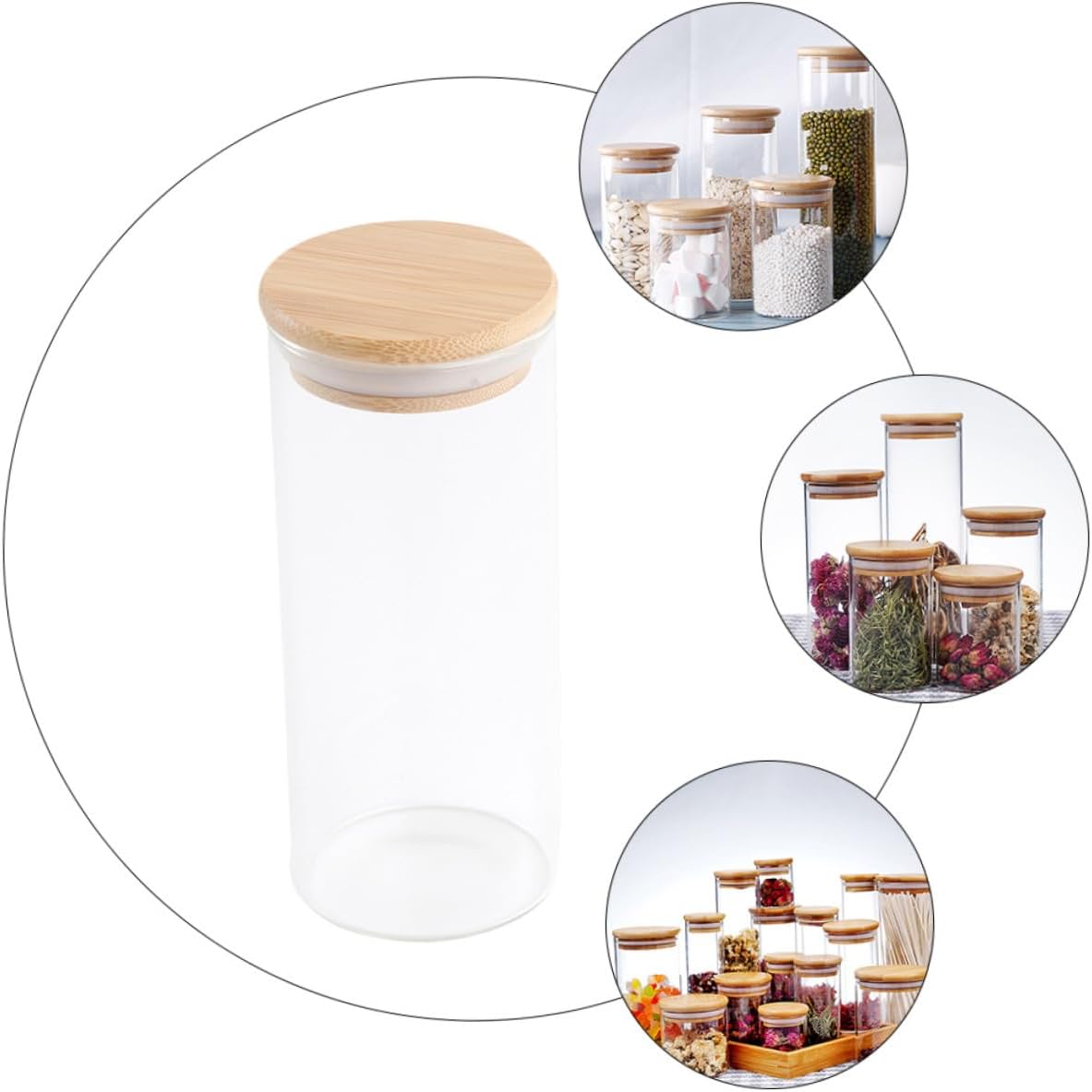 IMIKEYA Sealed Jar Candy Storage Jar 2 Sets