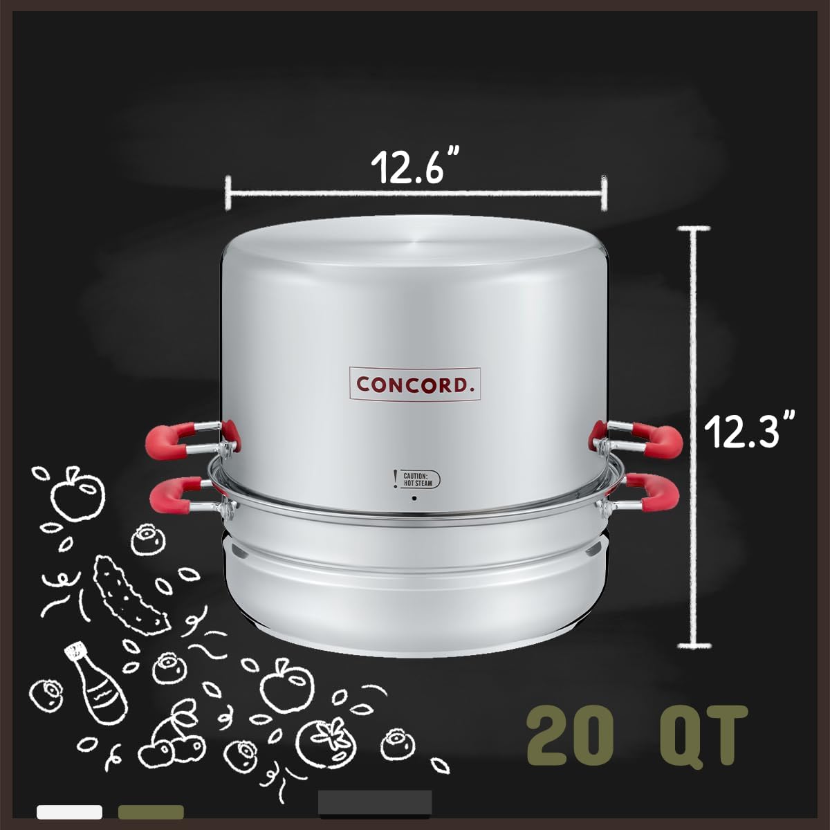 Concord Stainless Steel TurboSteam Canner Set