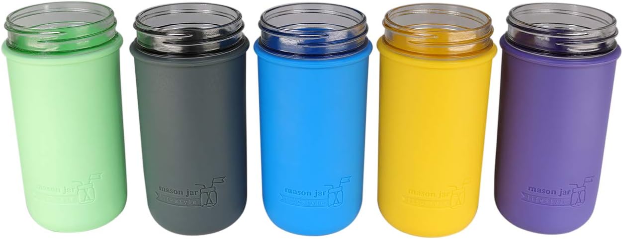 Pint Half 24oz Silicone Sleeves by Mason Jar Lifestyle