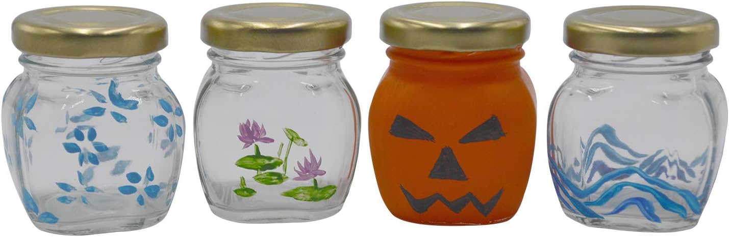 2 oz Glass Jars with Gold Lid for Honey More 24Pack