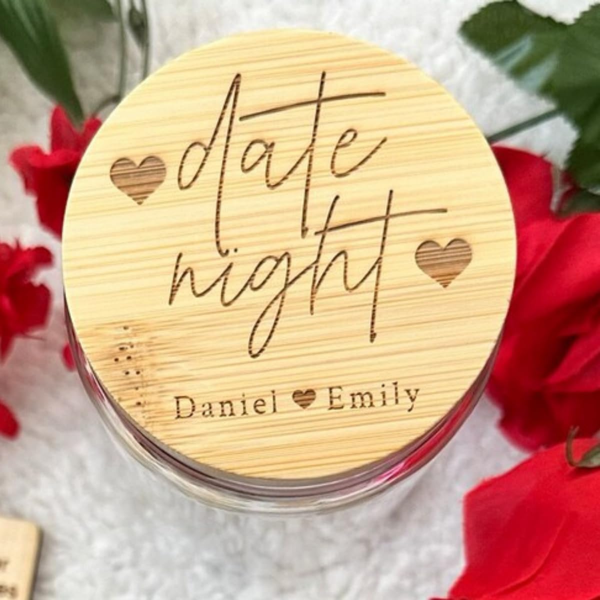 Custom Candle Mason Jar with Engraved Date Night Ideas