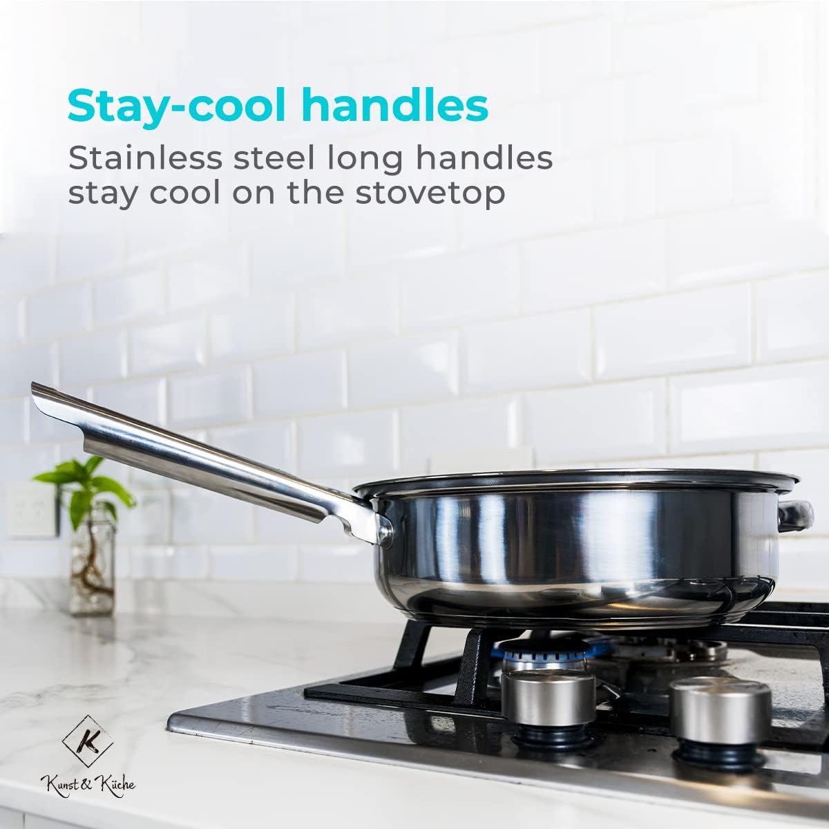 12-Piece Stainless Steel Pot Cookware Set