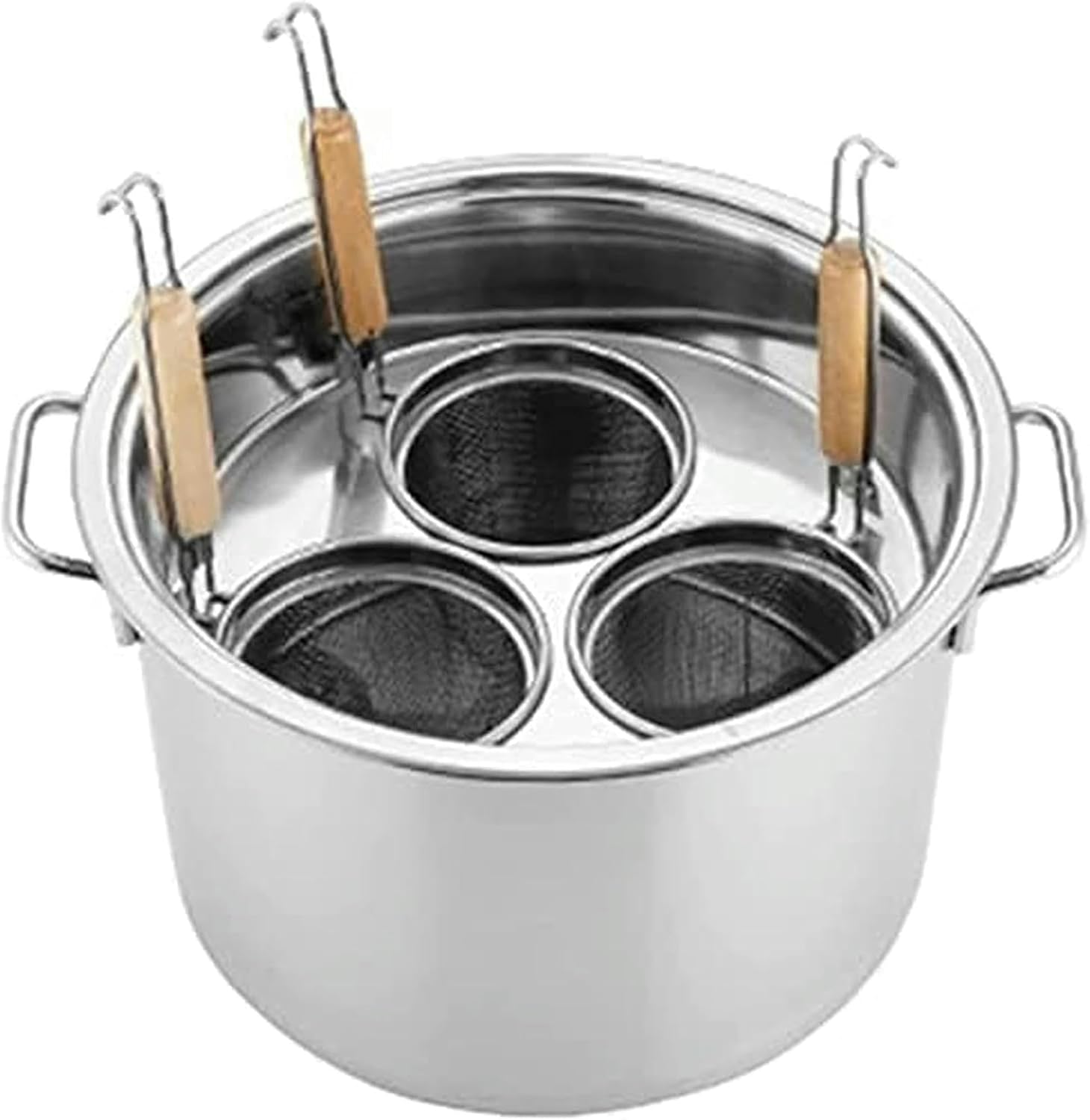 BINGWANG Stainless Steel Pasta Cooker Set 3-Piece Silver