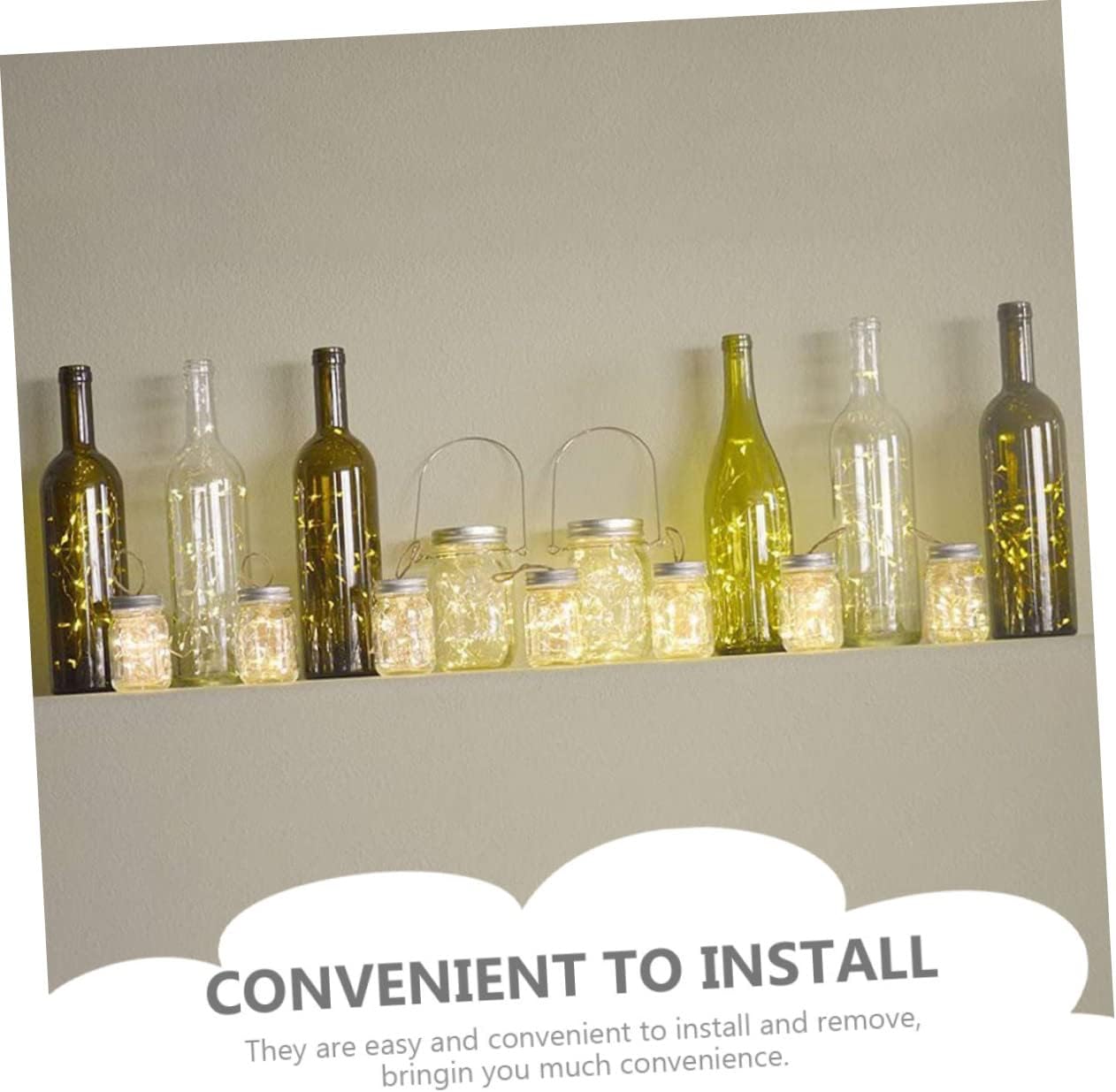 Sturdy 10-Piece Set of Stainless Steel Mason Jar Hanging Hooks