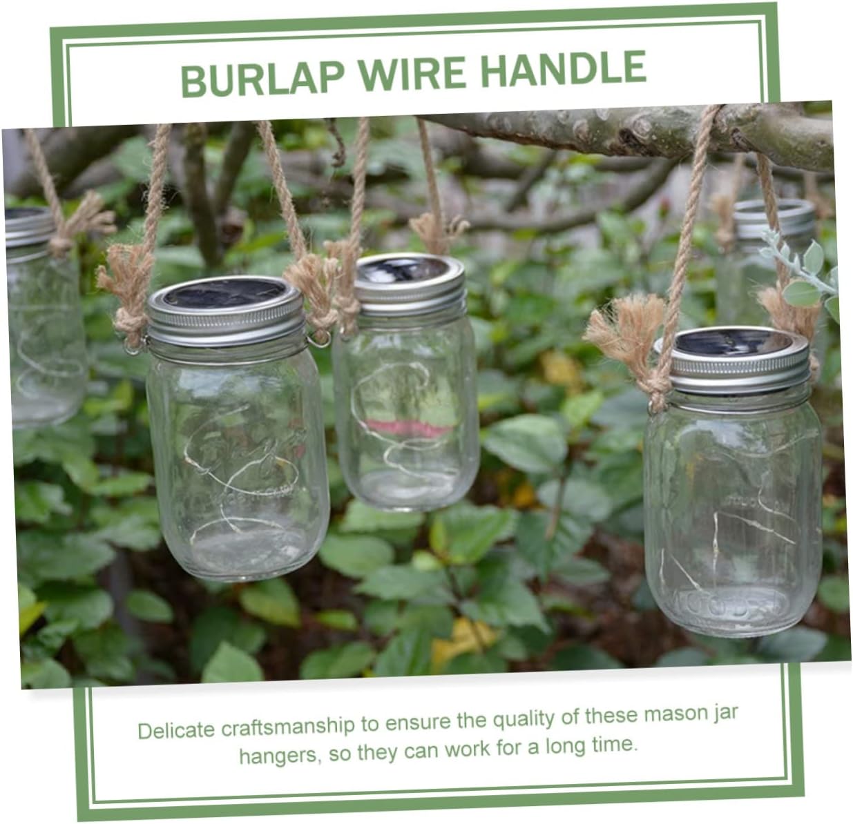 ULTECHNOVO 2-Piece Mason Jar Rope Handles