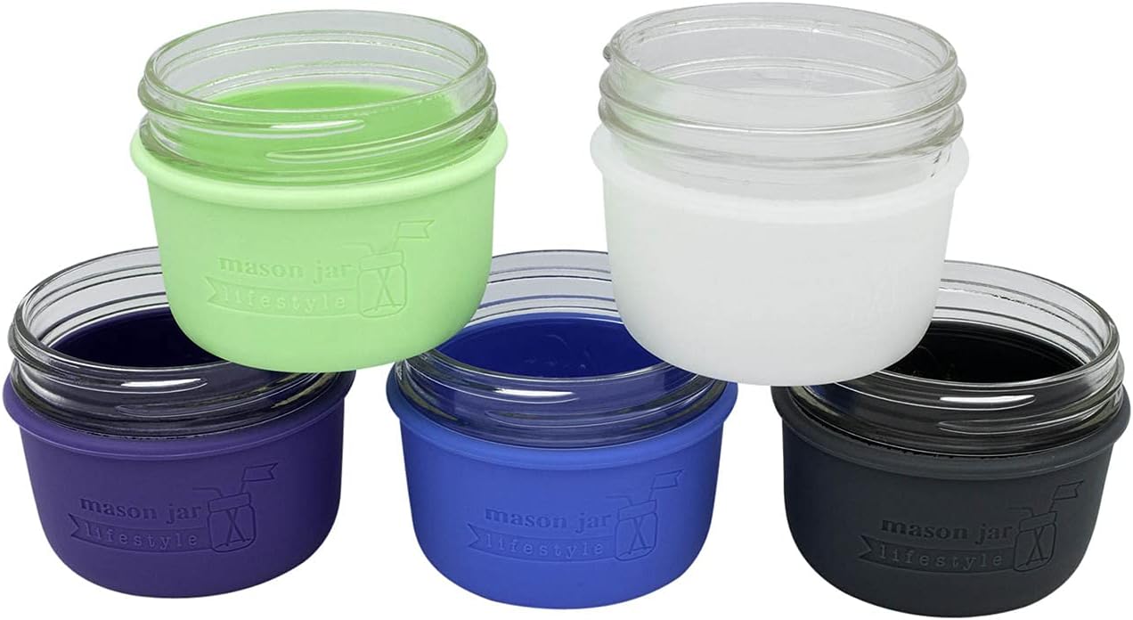 Versatile Silicone Protection for 8oz Mason Jars
