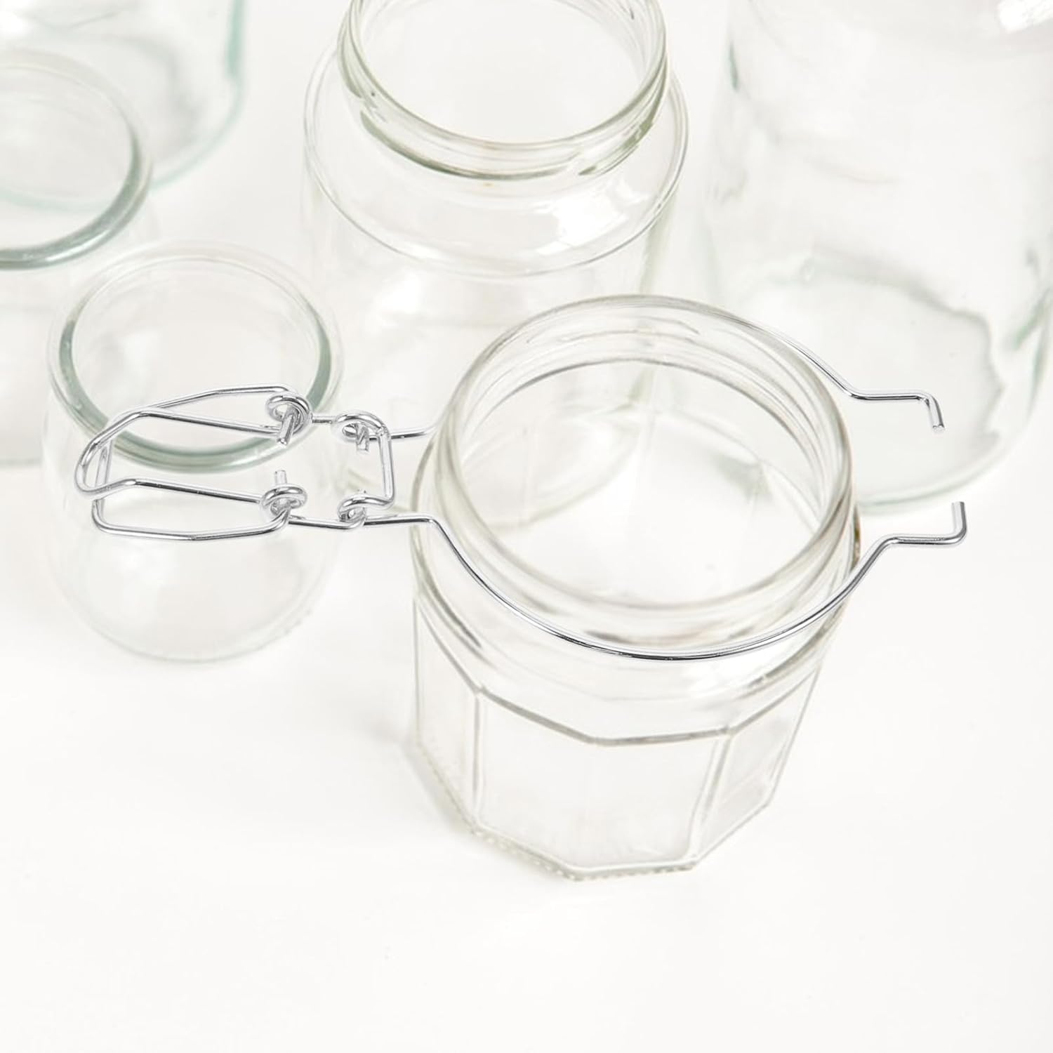 Sturdy stainless steel Mason jar wire hanger with wide mouth