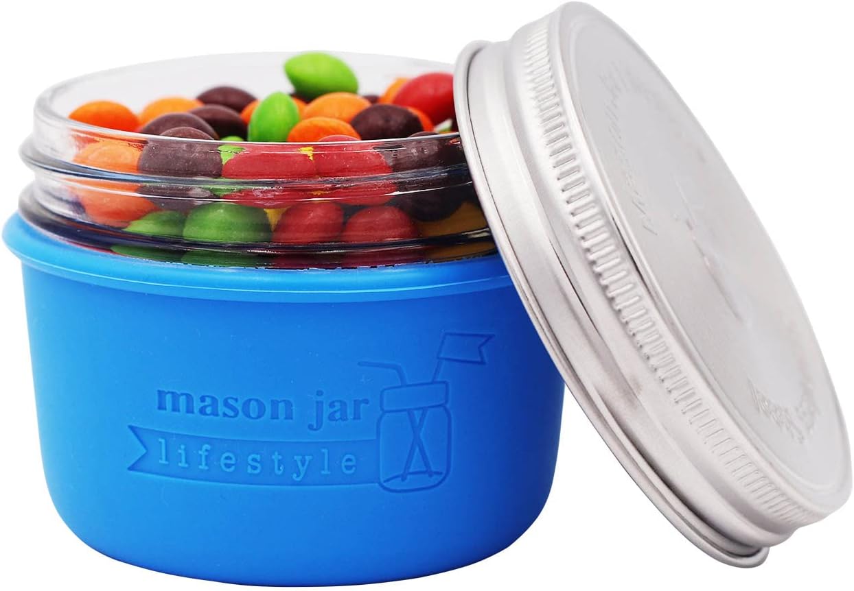 Versatile Silicone Protection for 8oz Mason Jars