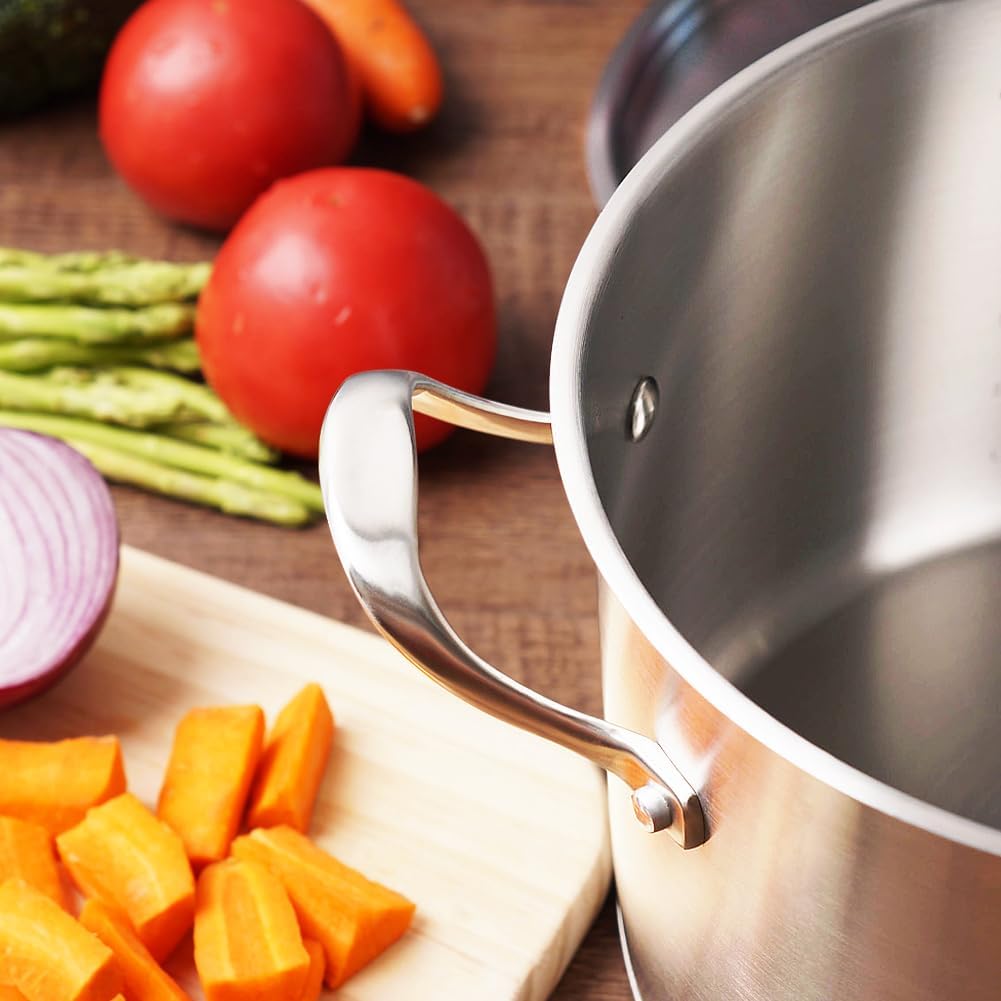 Matte Polished Nickel-Free Stainless Steel 35QT Stock Pot