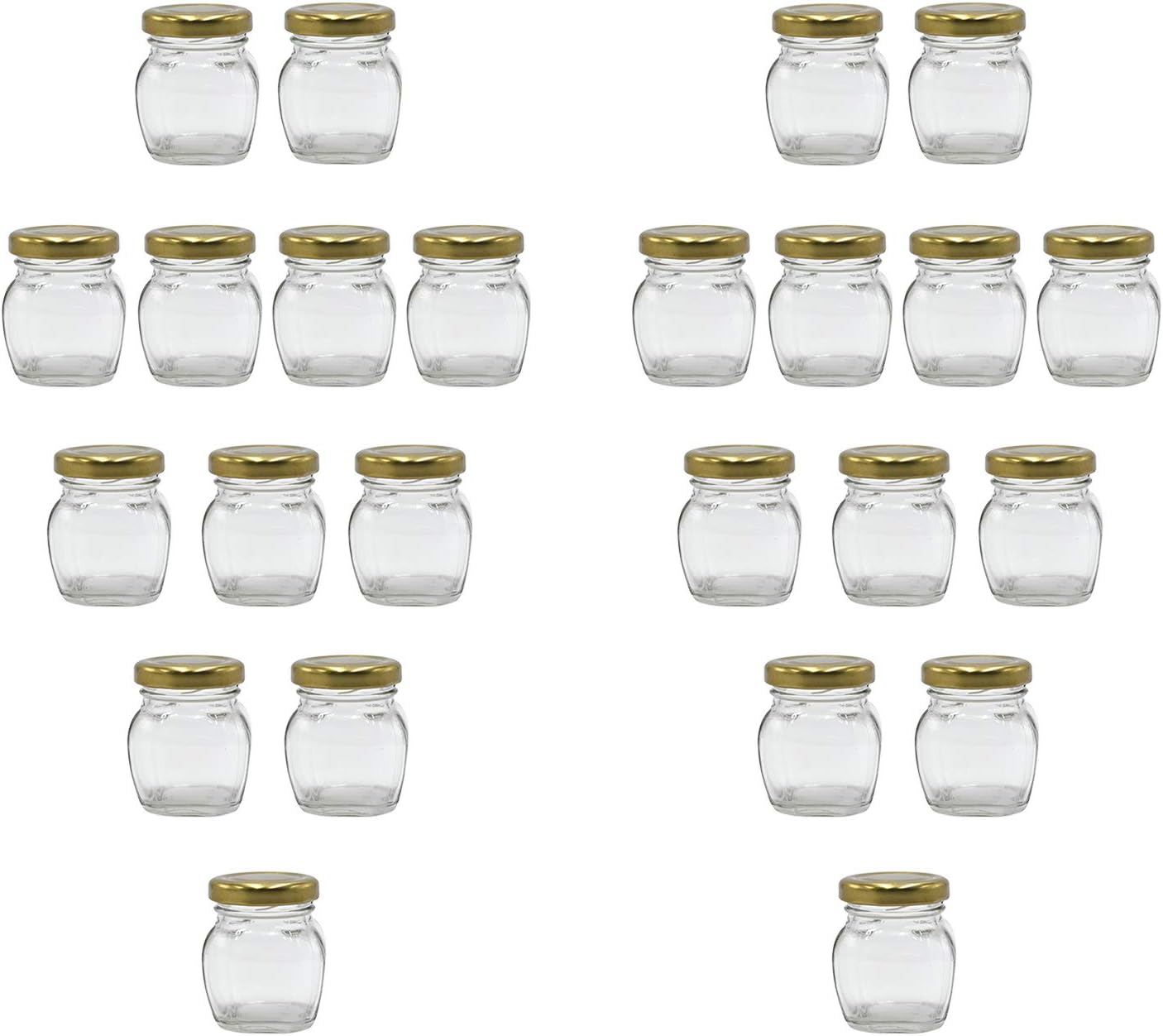 2 oz Glass Jars with Gold Lid for Honey More 24Pack