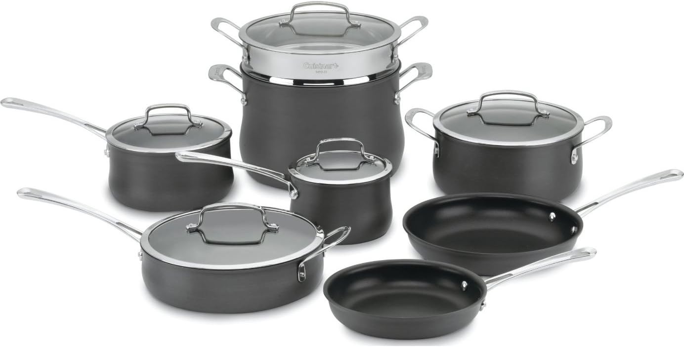 Cuisinart 64-13 13-Piece Hard Anodized Stainless Steel Cookware Set with Handle
