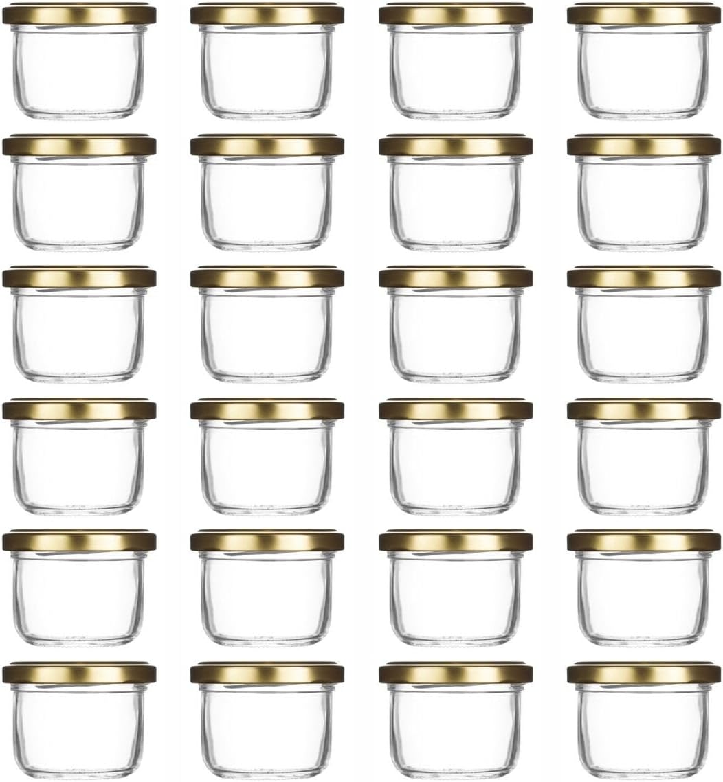 Gowild Markys Mini Glass Jars 4oz Pack of 24