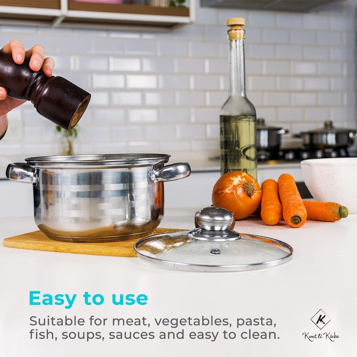 12-Piece Stainless Steel Pot Cookware Set